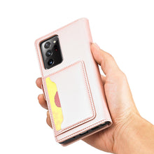 Заредете изображение във визуализатора на галерията – Magnet Card Case Case for Samsung Galaxy S22 Ultra Cover Card Wallet Card Stand Pink - TopMag
