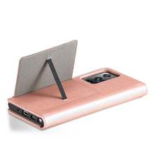 Заредете изображение във визуализатора на галерията – Magnet Card Case Case for Samsung Galaxy S22 Ultra Cover Card Wallet Card Stand Pink - TopMag
