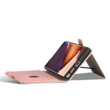 Заредете изображение във визуализатора на галерията – Magnet Card Case Case for Samsung Galaxy S22 Ultra Cover Card Wallet Card Stand Pink - TopMag
