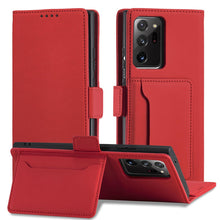 Заредете изображение във визуализатора на галерията – Magnet Card Case Case for Samsung Galaxy S22 Ultra Pouch Wallet Card Holder Red - TopMag

