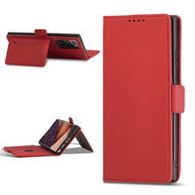 Заредете изображение във визуализатора на галерията – Magnet Card Case Case for Samsung Galaxy S22 Ultra Pouch Wallet Card Holder Red - TopMag
