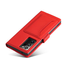 Заредете изображение във визуализатора на галерията – Magnet Card Case Case for Samsung Galaxy S22 Ultra Pouch Wallet Card Holder Red - TopMag
