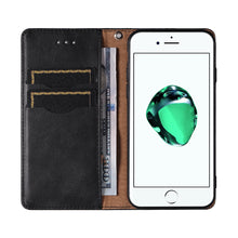 Заредете изображение във визуализатора на галерията – Magnet Strap Case Case for iPhone SE 2022 / SE 2020 / iPhone 8 / iPhone 7 Pouch Wallet + Mini Lanyard Pendant Black - TopMag
