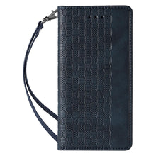 Заредете изображение във визуализатора на галерията – Magnet Strap Case Case for iPhone SE 2022 / SE 2020 / iPhone 8 / iPhone 7 Pouch Wallet + Mini Lanyard Pendant Blue - TopMag
