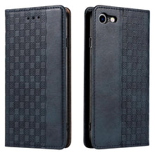 Заредете изображение във визуализатора на галерията – Magnet Strap Case Case for iPhone SE 2022 / SE 2020 / iPhone 8 / iPhone 7 Pouch Wallet + Mini Lanyard Pendant Blue - TopMag
