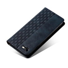 Заредете изображение във визуализатора на галерията – Magnet Strap Case Case for iPhone SE 2022 / SE 2020 / iPhone 8 / iPhone 7 Pouch Wallet + Mini Lanyard Pendant Blue - TopMag
