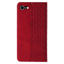 Заредете изображение във визуализатора на галерията – Magnet Strap Case Case for iPhone SE 2022 / SE 2020 / iPhone 8 / iPhone 7 Pouch Wallet + Mini Lanyard Pendant Red - TopMag
