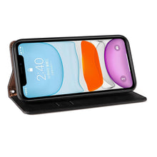 Заредете изображение във визуализатора на галерията – Magnet Strap Case for iPhone 12 Pouch Wallet + Mini Lanyard Pendant Black - TopMag
