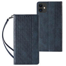 Заредете изображение във визуализатора на галерията – Magnet Strap Case for iPhone 12 Pouch Wallet + Mini Lanyard Pendant Blue - TopMag
