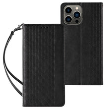 Заредете изображение във визуализатора на галерията – Magnet Strap Case for iPhone 12 Pro Max Pouch Wallet + Mini Lanyard Pendant Black - TopMag
