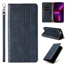 Заредете изображение във визуализатора на галерията – Magnet Strap Case for iPhone 12 Pro Max Pouch Wallet + Mini Lanyard Pendant Blue - TopMag

