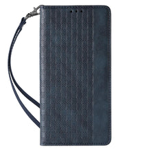 Заредете изображение във визуализатора на галерията – Magnet Strap Case for iPhone 12 Pro Max Pouch Wallet + Mini Lanyard Pendant Blue - TopMag
