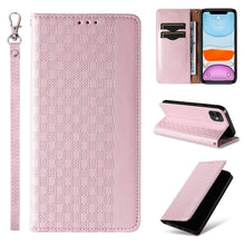 Заредете изображение във визуализатора на галерията – Magnet Strap Case for iPhone 13 mini cover wallet + mini lanyard pendant pink - TopMag
