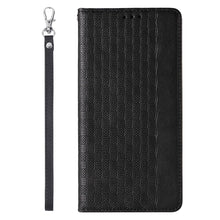 Заредете изображение във визуализатора на галерията – Magnet Strap Case for iPhone 13 Pouch Wallet + Mini Lanyard Pendant Black - TopMag
