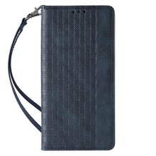 Заредете изображение във визуализатора на галерията – Magnet Strap Case for iPhone 13 case wallet + mini lanyard pendant blue - TopMag
