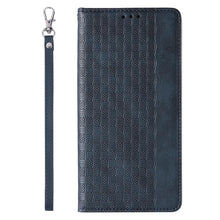Заредете изображение във визуализатора на галерията – Magnet Strap Case for iPhone 13 case wallet + mini lanyard pendant blue - TopMag
