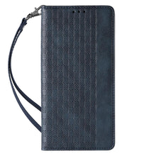 Заредете изображение във визуализатора на галерията – Magnet Strap Case Case for iPhone 13 Pro Pouch Wallet + Mini Lanyard Pendant Blue - TopMag
