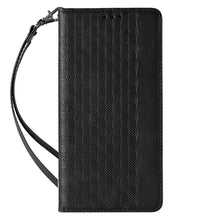 Заредете изображение във визуализатора на галерията – Magnet Strap Case Case for iPhone 13 Pro Max Pouch Wallet + Mini Lanyard Pendant Black - TopMag
