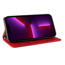 Заредете изображение във визуализатора на галерията – Magnet Strap Case Case for iPhone 13 Pro Max Pouch Wallet + Mini Lanyard Pendant Red - TopMag
