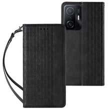 Заредете изображение във визуализатора на галерията – Magnet Strap Case Case for Samsung Galaxy A12 5G Pouch Wallet + Mini Lanyard Pendant Black - TopMag
