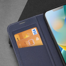 Заредете изображение във визуализатора на галерията – Dux Ducis Skin X2 case for iPhone 14 Plus case with magnetic flap blue

