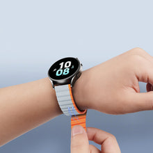 Заредете изображение във визуализатора на галерията – Universal Magnetic Strap Samsung Galaxy Watch 3 45mm / S3 / Huawei Watch Ultimate / GT3 SE 46mm Dux Ducis Strap (22mm LD Version) - Gray Orange
