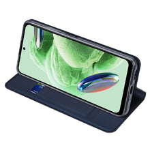 Заредете изображение във визуализатора на галерията – Dux Ducis Skin Pro Case For Xiaomi Redmi Note 12 Pro / Poco X5 Pro 5G Cover Flip Card Wallet Stand Blue
