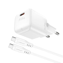 Заредете изображение във визуализатора на галерията – Acefast A77 Mini PD 30W GaN wall charger + USB-C cable - white

