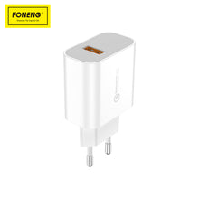 Заредете изображение във визуализатора на галерията – Foneng Wall charger EU46 - USB - 3A with USB to Type C cable white

