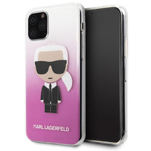 Заредете изображение във визуализатора на галерията – Karl Lagerfeld KLHCN58TRDFKPI iPhone 11 Pro różowy/pink Gradient Ikonik Karl

