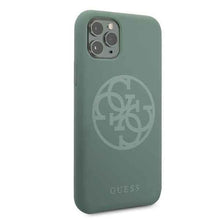 Заредете изображение във визуализатора на галерията – Guess GUHCN58LS4GKA iPhone 11 Pro khaki hard case Silicone 4G Tone On Tone
