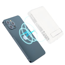 Заредете изображение във визуализатора на галерията – Choetech power bank with magnetic charging 10000mAh MagSafe / Qi / USB C white
