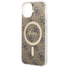 Заредете изображение във визуализатора на галерията – Original Case GUESS hardcase 4G MagSafe GUHMP14SH4STW for Iphone 14 brown
