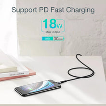Заредете изображение във визуализатора на галерията – USB-C - Lightning Choetech IP0042 MFi cable 480Mb/s 3A 3m - black
