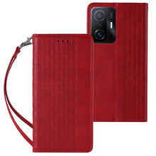 Заредете изображение във визуализатора на галерията – Magnet Strap Case Case for Xiaomi Redmi Note 11 Pro Pouch Wallet + Mini Lanyard Pendant Red - TopMag
