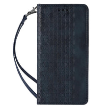 Заредете изображение във визуализатора на галерията – Magnet Strap Case Case for Samsung Galaxy S22 + (S22 Plus) Pouch Wallet + Mini Lanyard Pendant Blue - TopMag

