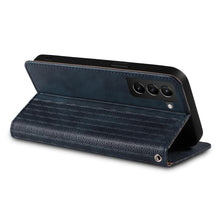Заредете изображение във визуализатора на галерията – Magnet Strap Case Case for Samsung Galaxy S22 + (S22 Plus) Pouch Wallet + Mini Lanyard Pendant Blue - TopMag
