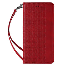 Заредете изображение във визуализатора на галерията – Magnet Strap Case Case for Samsung Galaxy S22 + (S22 Plus) Pouch Wallet + Mini Lanyard Pendant Red - TopMag
