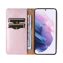 Заредете изображение във визуализатора на галерията – Magnet Strap Case Case for Samsung Galaxy S22 Ultra Pouch Wallet + Mini Lanyard Pendant Pink - TopMag
