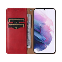 Заредете изображение във визуализатора на галерията – Magnet Strap Case Case for Samsung Galaxy S22 Ultra Pouch Wallet + Mini Lanyard Pendant Red - TopMag
