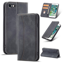 Заредете изображение във визуализатора на галерията – Magnet Fancy Case for iPhone SE 2022 / SE 2020 / iPhone 8 / iPhone 7 Pouch Wallet Card Holder Black - TopMag

