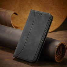 Заредете изображение във визуализатора на галерията – Magnet Fancy Case for iPhone SE 2022 / SE 2020 / iPhone 8 / iPhone 7 Pouch Wallet Card Holder Black - TopMag
