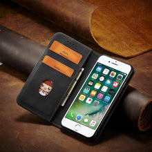 Заредете изображение във визуализатора на галерията – Magnet Fancy Case for iPhone SE 2022 / SE 2020 / iPhone 8 / iPhone 7 Pouch Wallet Card Holder Black - TopMag
