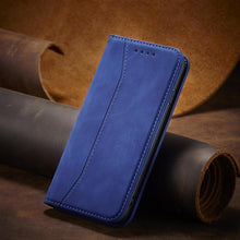 Заредете изображение във визуализатора на галерията – Magnet Fancy Case for iPhone SE 2022 / SE 2020 / iPhone 8 / iPhone 7 Cover Card Wallet Card Stand Blue - TopMag
