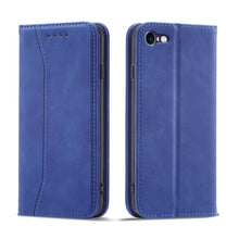 Заредете изображение във визуализатора на галерията – Magnet Fancy Case for iPhone SE 2022 / SE 2020 / iPhone 8 / iPhone 7 Cover Card Wallet Card Stand Blue - TopMag
