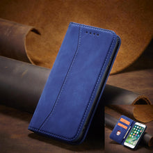 Заредете изображение във визуализатора на галерията – Magnet Fancy Case for iPhone SE 2022 / SE 2020 / iPhone 8 / iPhone 7 Cover Card Wallet Card Stand Blue - TopMag
