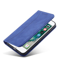 Заредете изображение във визуализатора на галерията – Magnet Fancy Case for iPhone SE 2022 / SE 2020 / iPhone 8 / iPhone 7 Cover Card Wallet Card Stand Blue - TopMag
