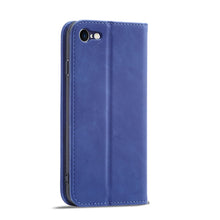 Заредете изображение във визуализатора на галерията – Magnet Fancy Case for iPhone SE 2022 / SE 2020 / iPhone 8 / iPhone 7 Cover Card Wallet Card Stand Blue - TopMag
