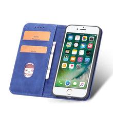 Заредете изображение във визуализатора на галерията – Magnet Fancy Case for iPhone SE 2022 / SE 2020 / iPhone 8 / iPhone 7 Cover Card Wallet Card Stand Blue - TopMag
