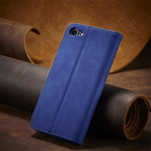 Заредете изображение във визуализатора на галерията – Magnet Fancy Case for iPhone SE 2022 / SE 2020 / iPhone 8 / iPhone 7 Cover Card Wallet Card Stand Blue - TopMag
